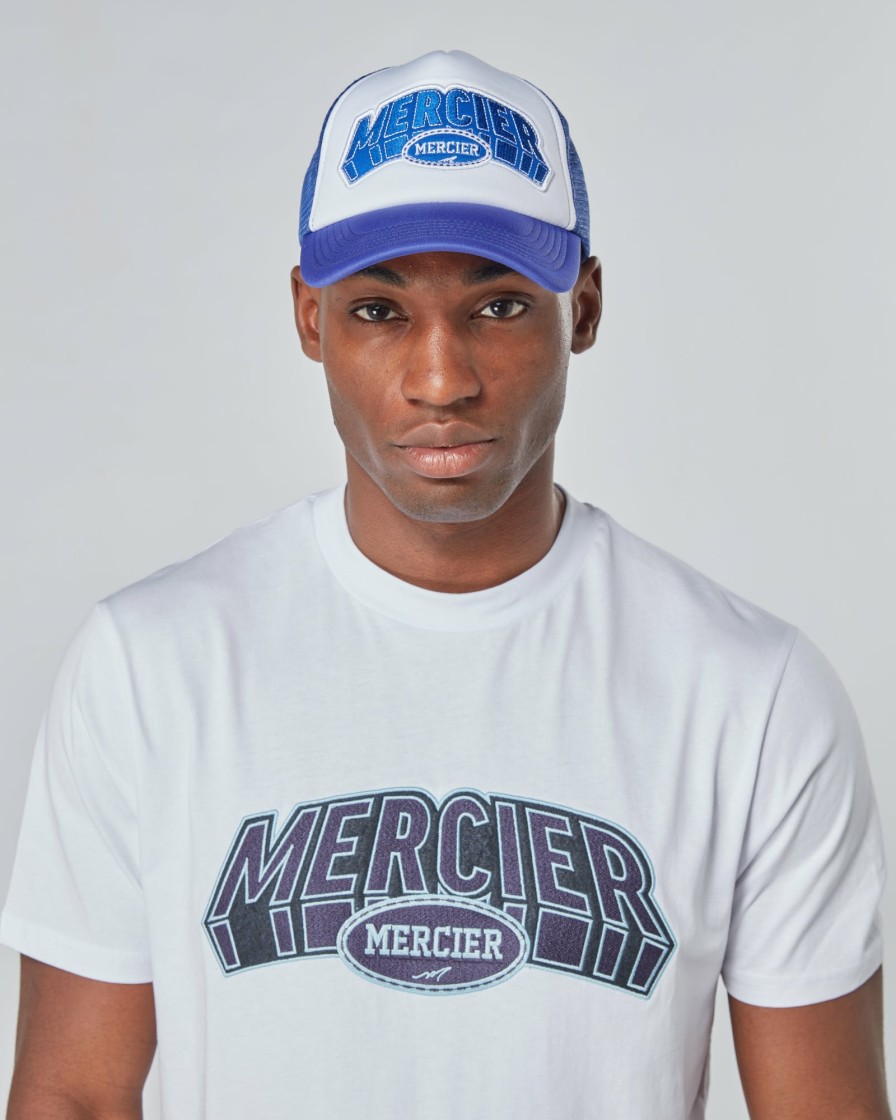 Abbigliamento Da Uomo Mercier | Trucker In Schiuma Mercier Court Bianco Viola