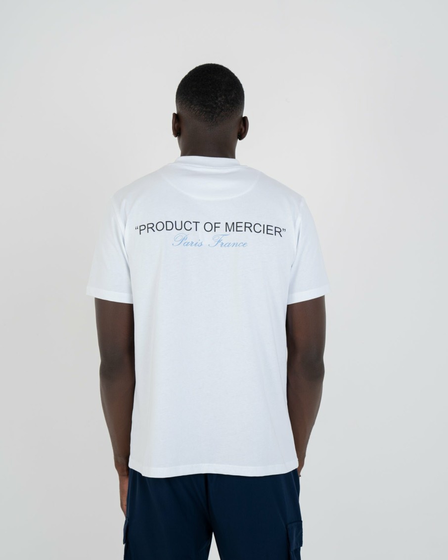 Abbigliamento Da Uomo Mercier | Maglietta White Sky Prodotto Da Mercier