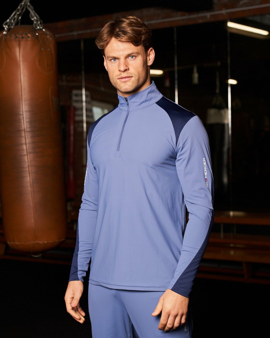 Abbigliamento Da Uomo Mercier | Pbk//Mercier Performance 1/4 Manica Lunga Blu Petrolio