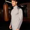 Abbigliamento Da Uomo Mercier | Pbk//Mercier Performance 1/4 Manica Lunga Grigia