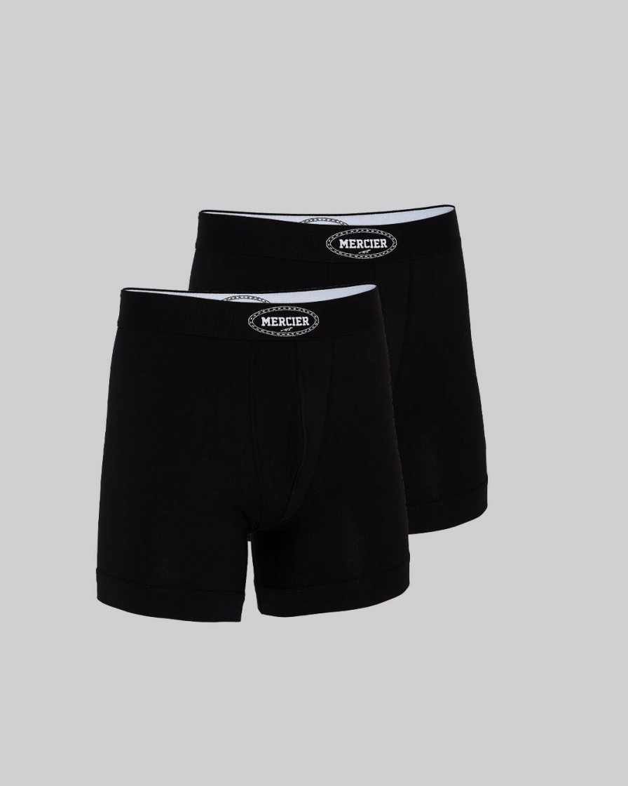 Abbigliamento Da Uomo Mercier | Mercier 2Pk Maison Boxer Corti Neri