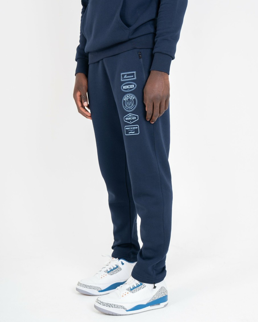 Abbigliamento Da Uomo Mercier | Pantaloni Da Jogging Con Stemma Blu Navy Cielo 2.0