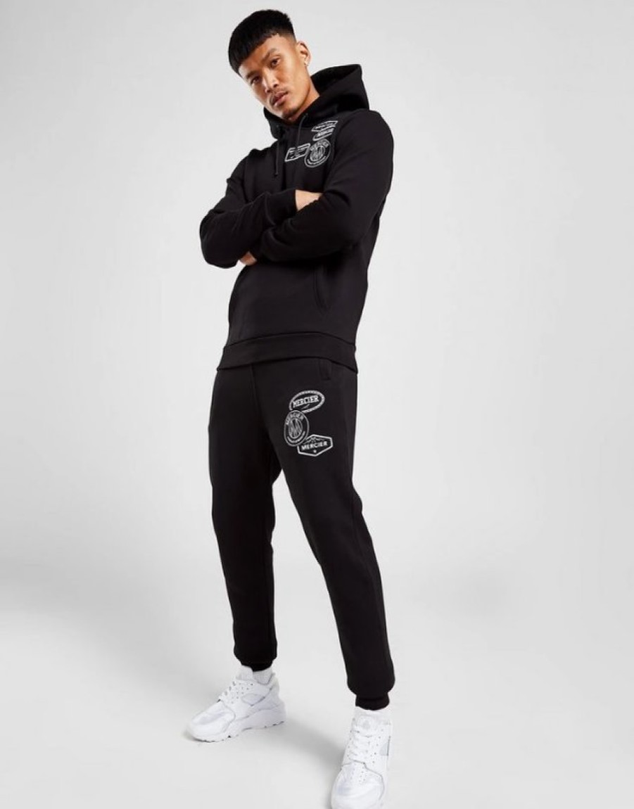 Abbigliamento Da Uomo Mercier | Joggers Neri Con Monogramma