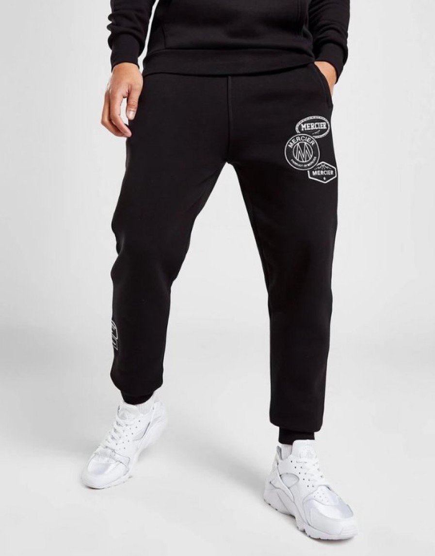 Abbigliamento Da Uomo Mercier | Joggers Neri Con Monogramma