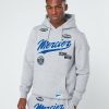 Abbigliamento Da Uomo Mercier | Felpa Con Cappuccio Grigia Con Stemma Delle Squadre Mercier