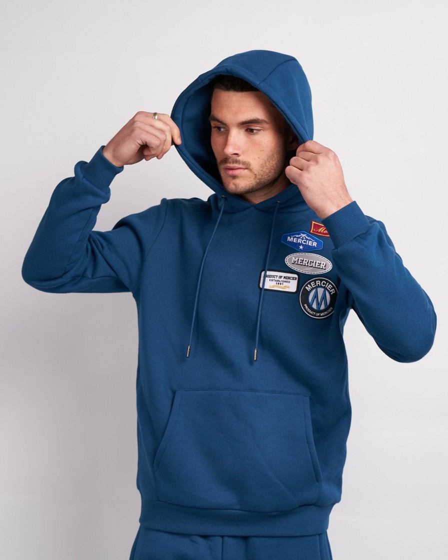 Abbigliamento Da Uomo Mercier | Felpa Con Cappuccio Mercier Og Blu Marocchino